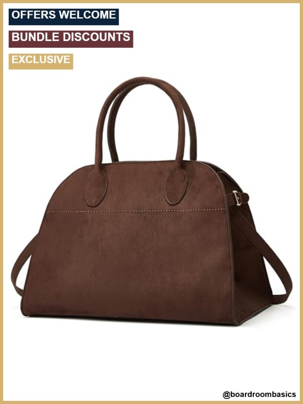 Suede Large Tote Bag Crossbody Satchel Faux Suede Work Bag Retro Designer